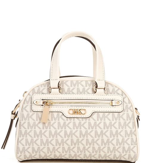 michael michael kors kirby bowling bag mit logomuster beige|Williamsburg Extra Small Bowling Crossbody .